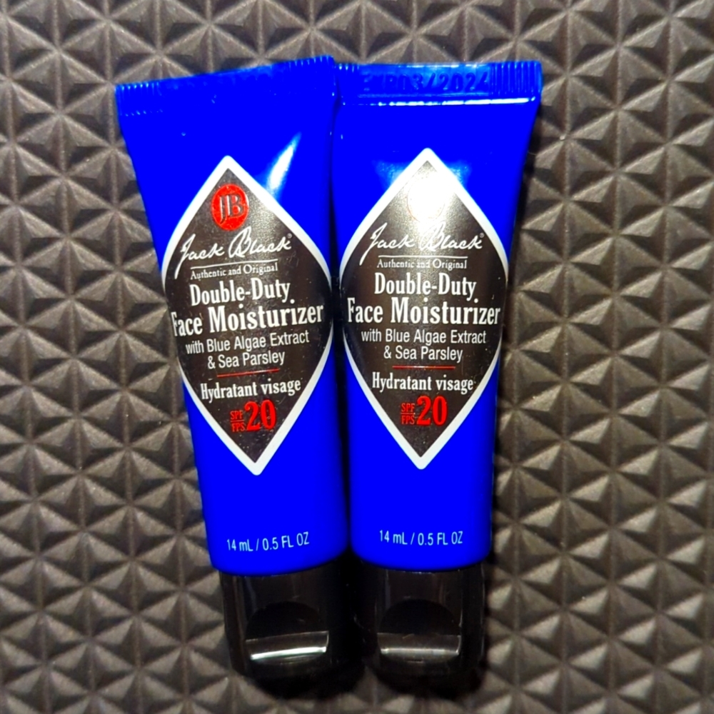 2*14ml Double-Duty Face Moisturizer SPF 20 Blue Algae & Sea Parsley Jack Black